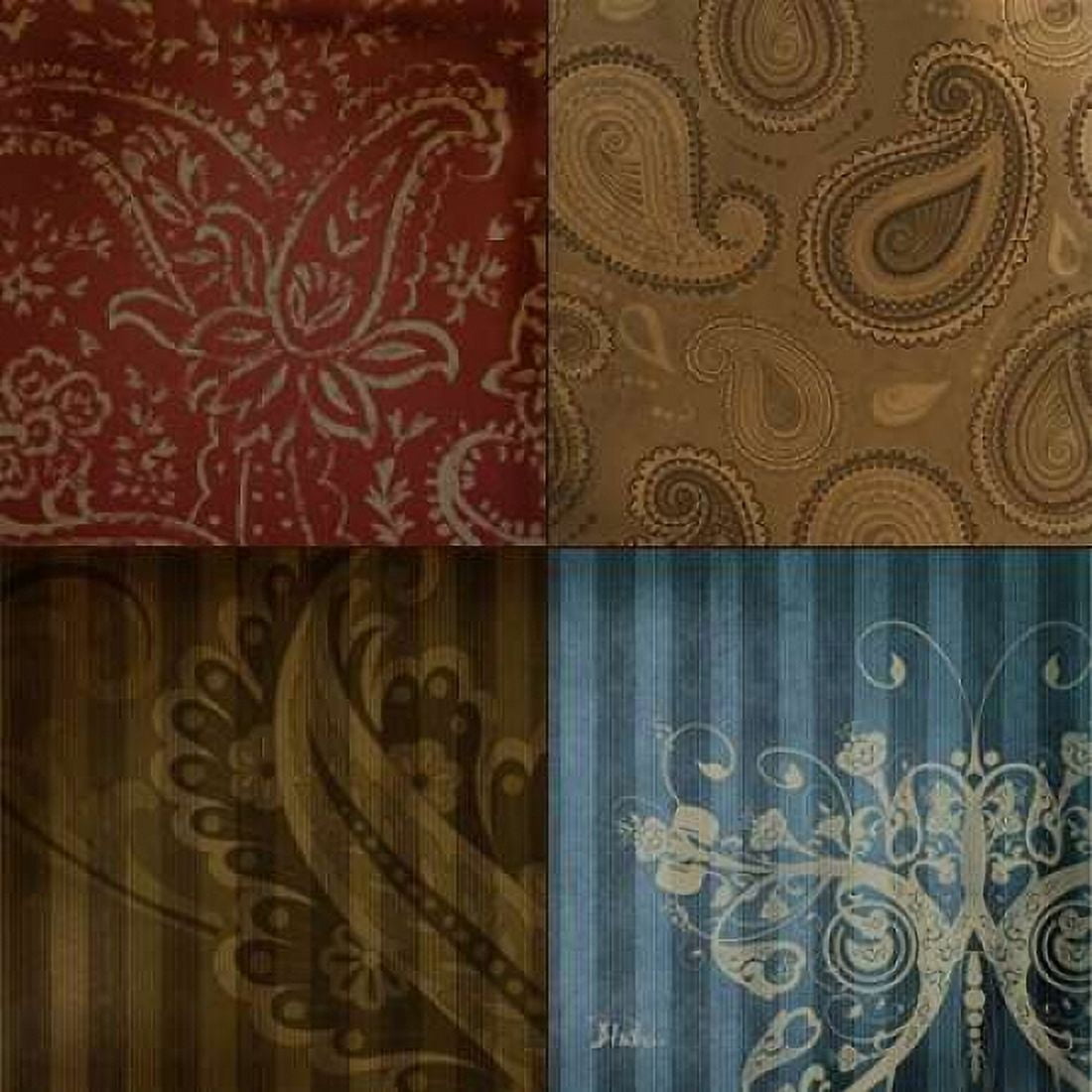 Paisley Squares II Canvas Art - Patricia Pinto (24 x 24)