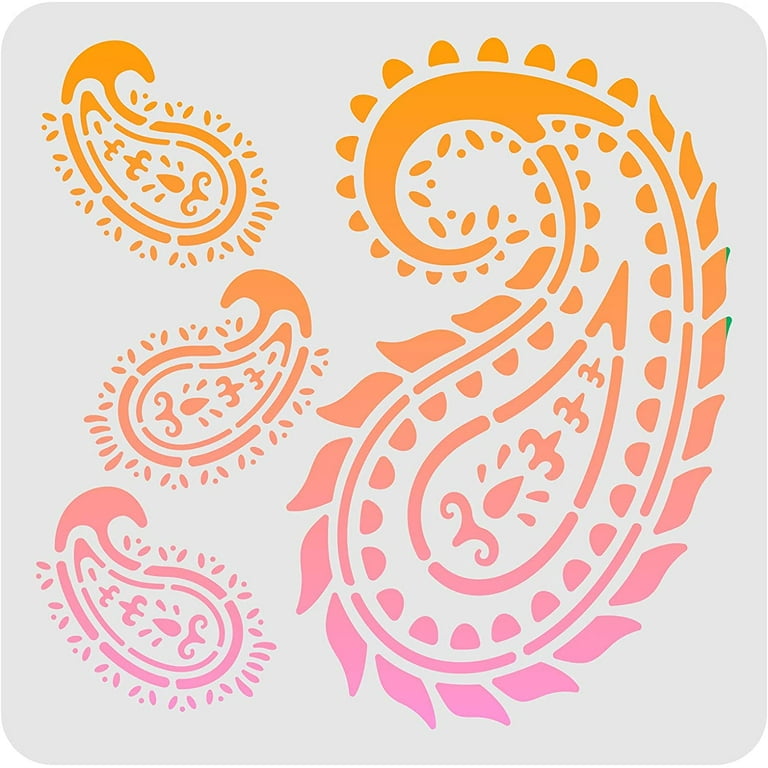 Paisley Stencils Template 11.8x11.8inch Plastic Paisley Drawing Painting Stencils Square Reusable Stencils for Painting on Wood Floor Wall and Tile - Walmart.com paisley-stencils-template-11-8x11-8inch-plastic-paisley-drawing-painting-stencils-square-reusable-stencils-for-painting-on-wood-floor-wall-and-tile-walmart-com