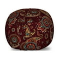 thumbnail image 1 of Paisley Storage Toy Bag Chair, Middle Pattern Tribal Art Bohemian Themed Composition Printed Image, Stuffed Animal Organizer Washable Bag, Large Size, Burgundy and Dark Mustard, by Ambesonne, 1 of 3