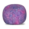 thumbnail image 1 of Paisley Storage Toy Bag Chair, Purplish Pattern in Doodle Style Along Abstract Flowers Ornaments Eastern Art, Stuffed Animal Organizer Washable Bag, Small Size, Multicolor, by Ambesonne, 1 of 3