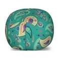 thumbnail image 1 of Paisley Storage Toy Bag Chair, Rhythmic Abstract Motifs Warm Tones Traditional Illustration, Stuffed Animal Organizer Washable Bag, Large Size, Dark Seafoam and Multicolor, by Ambesonne, 1 of 3