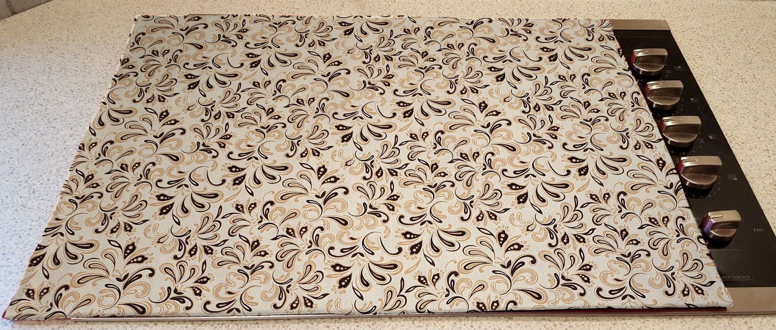 Paisley Stove Top / Cook Top Cover & Protector by Penny's Needful Things (Brown)