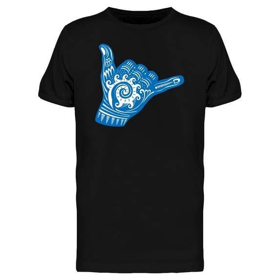 Paisley Style Surf Hand Sign Tee Men's -Image by Shutterstock