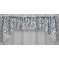 Paisley Swag Panels by Penny's Needful Things (Set of 2) 24 Inch Long Swag Panels LINED (Blue)