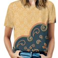thumbnail image 1 of Paisley T-Shirts Casual T-Shirt Short Sleeve Women Trendy Tshirt Beach Custom Tops, 1 of 5