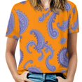 thumbnail image 1 of Paisley T-Shirts Casual T-Shirt Short Sleeve Women Trendy Tshirt Beach Custom Tops, 1 of 5