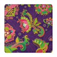 thumbnail image 1 of Paisley Tablecloth Mandala Exotic Artistic Design Waterproof Squre Cover with Elastic Fit and Back for Elegant Use, 1 of 6