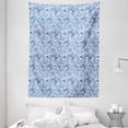 thumbnail image 1 of Paisley Tapestry, Ethnic Asian Native Festive Pattern in Blue Tones Nature Themed Print, Wall Hanging for Bedroom Living Room Dorm Decor, 60W X 80L Inches, Blue Pale Blue White, by Ambesonne, 1 of 2