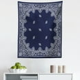 thumbnail image 1 of Paisley Tapestry, Pattern with Middle Eastern Influences Image, Fabric Wall Hanging Decor for Bedroom Living Room Dorm, 5 Sizes, Dark Blue White, by Ambesonne, 1 of 1
