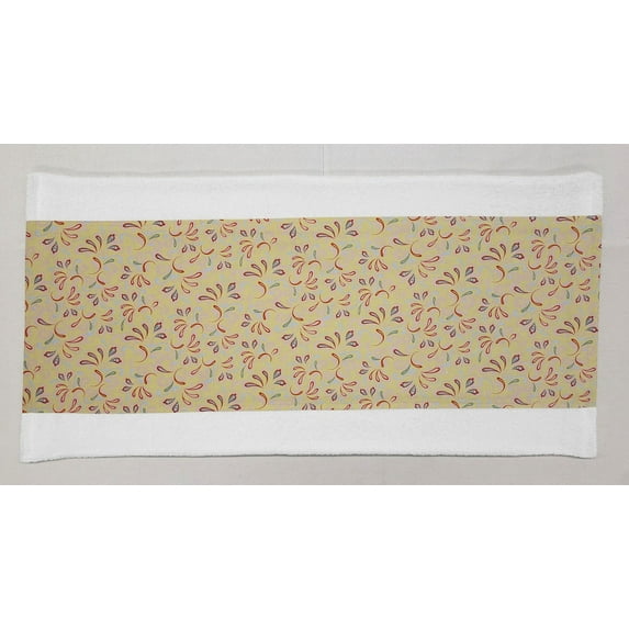 Paisley Terrycloth Bathmat by Penny's Needful Things (Terrycloth Color: White) (Yellow)