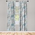 thumbnail image 1 of Paisley Themed Window Curtains, Contemporary Delicate Floral Pattern with Geometric Checkered Art, Lightweight Decor 2-Panel Set with Rod Pocket, Pair of - 28"x95", Mint Green Warm Taupe, by Ambesonne, 1 of 3