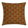 thumbnail image 1 of Paisley Throw Pillow Cushion Cover, Abstract Indian Motif with Blooms with Contour Lines Kitsch Picture, Decorative Square Accent Pillow Case, 20 X 20 Inches, Orange Gold Reseda Green, by Ambesonne, 1 of 1