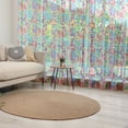 thumbnail image 1 of Paisley Tulle Curtains with Rod Pocket, Modern Teardrop Shaped Striped Oriental Pattern with Flowers and Leaves Art, Sheer Drape for Wedding Party 2 Panels, 7 Sizes, Multicolor, by Ambesonne, 1 of 3