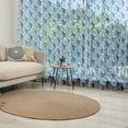 thumbnail image 1 of Paisley Tulle Curtains with Rod Pocket, Vintage Eastren Inspired Design with Flowers Ivy Leaves and Dots Nature Art, Sheer Drape for Wedding Party 2 Panels, 7 Sizes, Blue and White, by Ambesonne, 1 of 3