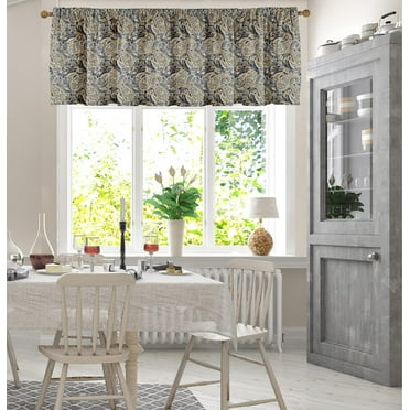 Paisley Vintage Kitchen Window Valance Curtain Brown Multicolor 54x18inch Short Half Bathroom Curtain Cornice Valance Farmhouse Gift Holiday Curtain Topper with Rod Pocket