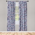 thumbnail image 1 of Paisley Window Curtains, Abstract Modern Colorful Design Ethnic Curvy Floral Pattern Print, Lightweight Decor 2-Panel Set with Rod Pocket, Pair of - 28"x95", Coral and Pale Azure Blue, by Ambesonne, 1 of 3