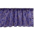 thumbnail image 1 of Paisley Window Valance Pack of 2, Oriental Persian Culture Style Ethnic Leaves Motif in Ornamental Effects, Rod Pocket Curtain Valances for Kitchen Bedroom, 54" X 12", Blue Violet Purple, by Ambesonne, 1 of 3