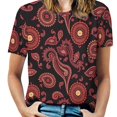 thumbnail image 1 of Paisley Women T-Shirt Classic O Neck T-Shirts Short-Sleeve Trendy Animal Print Design Tshirt Casual Clothing, 1 of 5