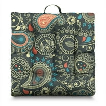 Paisley Yoga Floor Cushion, Boho Meditation Pillow for Sitting on Floor, Square Floor Pillow for Calm Spaces 22 x 22