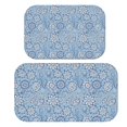 thumbnail image 1 of Paisley and Damask Blue Pattern Bath Mat Set Of 2,Non-Slip Rug for Bathroom,Kitchen,Bedroom,Entrance, 30x17 and 23.5x15.7 Inches, 1 of 5