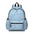 thumbnail image 1 of Paisley and Damask Blue Pattern Cute School Backpack with Padded Back and Adjustable Shoulder Straps 13.4"x11"x4.7", 1 of 5