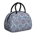 thumbnail image 1 of Paisley and Damask Blue Pattern Insulated Lunch Bag,Leakproof Large Capacity Lunch Box for Work,Picnic or Travel,11.4 X 6.7 X 8.3 Inches, 1 of 6