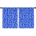 thumbnail image 1 of Paisley and Damask Blue Pattern Insulated Teens Curtains Set Of 2, Bedroom Essentials, Toddler Room Decor 42x54in(106x137cm), 1 of 5
