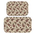 thumbnail image 1 of Paisley and Damask White Pattern Bath Mat Set Of 2,Non-Slip Rug for Bathroom,Kitchen,Bedroom,Entrance, 30x17 and 23.5x15.7 Inches, 1 of 2
