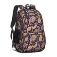 thumbnail image 1 of Paisley and Floral Black Pattern Cute School Backpack Bag with Padded Back and Adjustable Shoulder Straps 16.9 X 12.6 X 5.9 Inches, 1 of 5