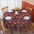 thumbnail image 1 of Paisley and Floral Black Pattern Round Tablecloth 70"x70", Wrinkle Resistant Wipeable Table Cover for Kitchen Dining Room Picnic Patio and Party, 1 of 5