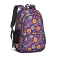thumbnail image 1 of Paisley and Floral Purple Pattern Cute School Backpack Bag with Padded Back and Adjustable Shoulder Straps 16.9 X 12.6 X 5.9 Inches, 1 of 5