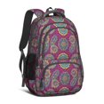 thumbnail image 1 of Paisley and Floral Purple Pattern Cute School Backpack Bag with Padded Back and Adjustable Shoulder Straps 16.9 X 12.6 X 5.9 Inches, 1 of 5