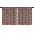 thumbnail image 1 of Paisley and Floral Purple Pattern Insulated Teens Curtains Set Of 2, Bedroom Essentials, Toddler Room Decor 52x63in(132x160cm), 1 of 5