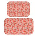 thumbnail image 1 of Paisley and Floral Red Pattern Bath Mat Set Of 2,Non-Slip Rug for Bathroom,Kitchen,Bedroom,Entrance, 30x17 and 23.5x15.7 Inches, 1 of 5