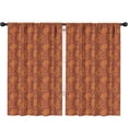 thumbnail image 1 of Paisley and Floral Red Pattern Insulated Teens Curtains Set Of 2, Bedroom Essentials, Toddler Room Decor 52x84in(132x213cm), 1 of 5