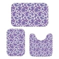 thumbnail image 1 of Paisley and Floral White Pattern Bathroom Rug Set 3 Piece,Non-Slip Bath Mat Set with U-Shaped Contour and Runner Soft Absorbent Washable, 1 of 5