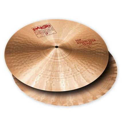 Paiste 1063115 15 Inch 2002 Sound Edge Hi-Hat Cymbals W/ Pronounced Chick Sound