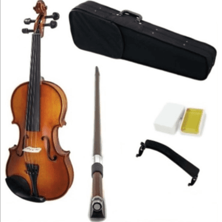 Paititi 15'' Size Upgrade Solid Wood Ebony Fitted Viola With Case Bow, Shoulder Rest and Rosin (15'')