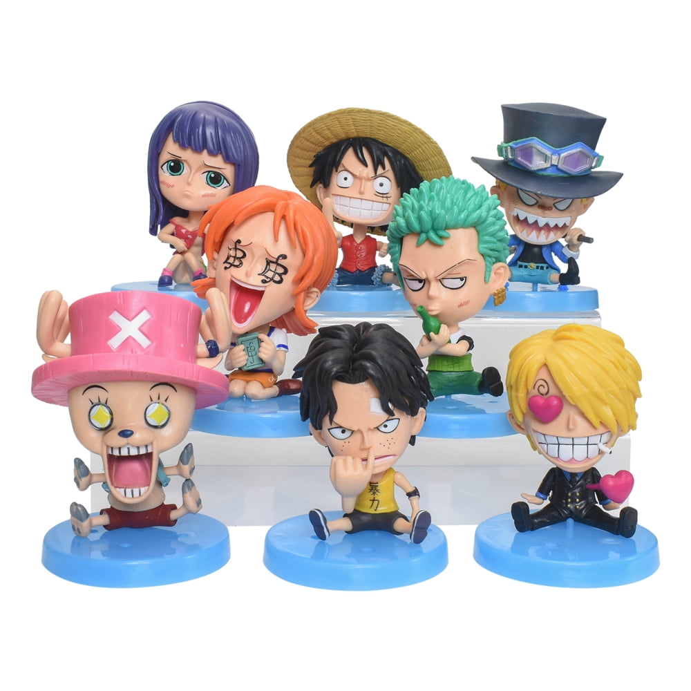 Paiuan OP Figures Toy 8PCS Ace Sabo Sanji Chopper Nami Luffy Zoro