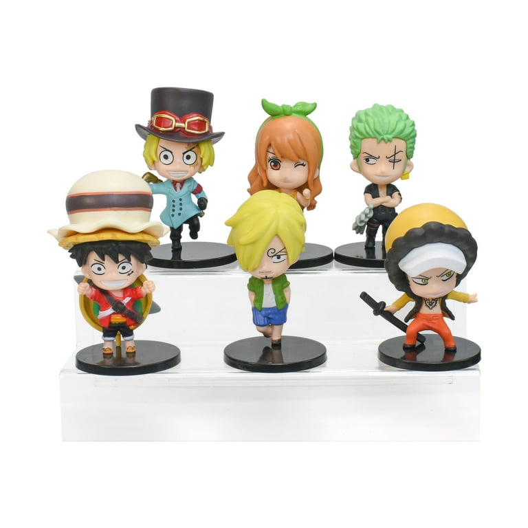 Paiuan Figures Toy 6PCS Luffy Zoro Nami Sanji Sanbo Action Figure Happy  Scene Anime Model Collectible Figurine for Gift 