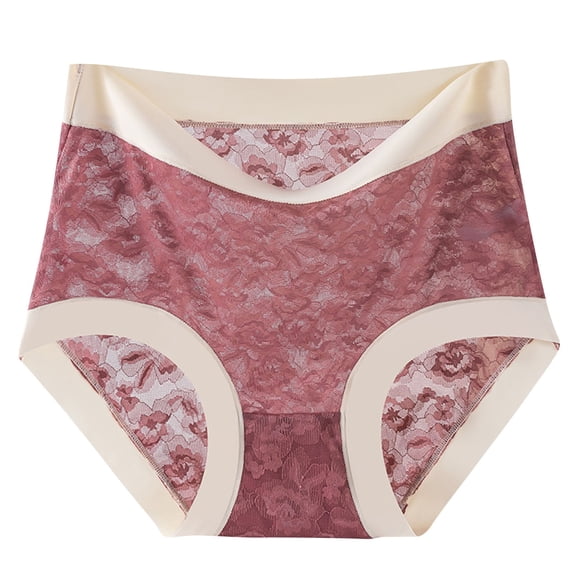 Paiwinds 3-Pack Women‘s Alluring High Waist Lace Underwear - Breathable Cotton Briefs for Elegant Comfort & Style (M-3XL, 5 Colors)