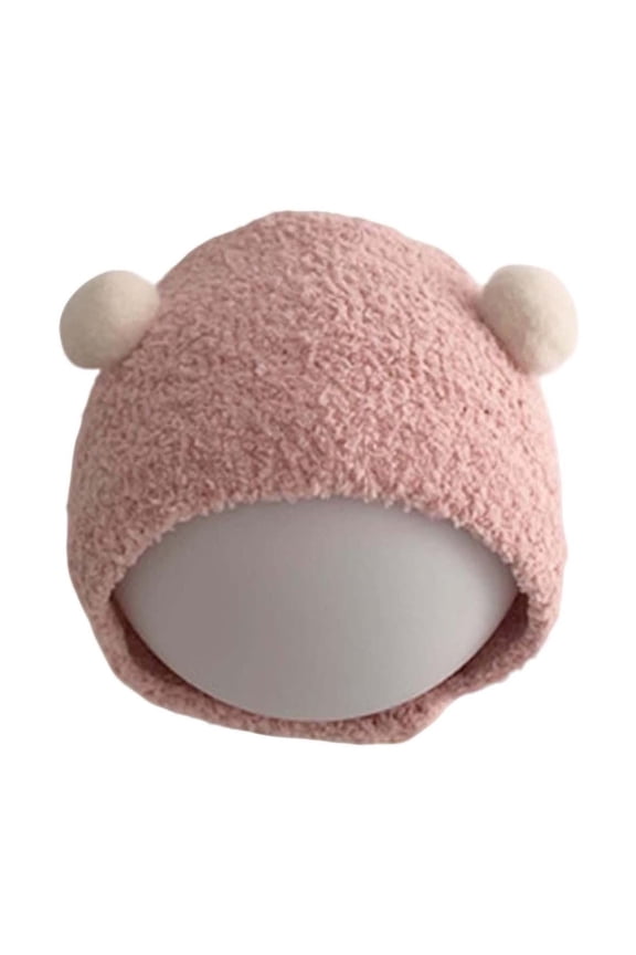 Baby Ear Protection Hat Knitted Warm Fall Winter Solid Color Cap for Infants 3-18 Months Soft Cozy Beanie for Newborns and Toddlers Unisex