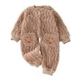 thumbnail image 1 of Paiwinds Baby Jumpsuit Winter Insulated Fleece Lined Crawling Suit with Open Crotch for Infants 6-24 Months, 1 of 7