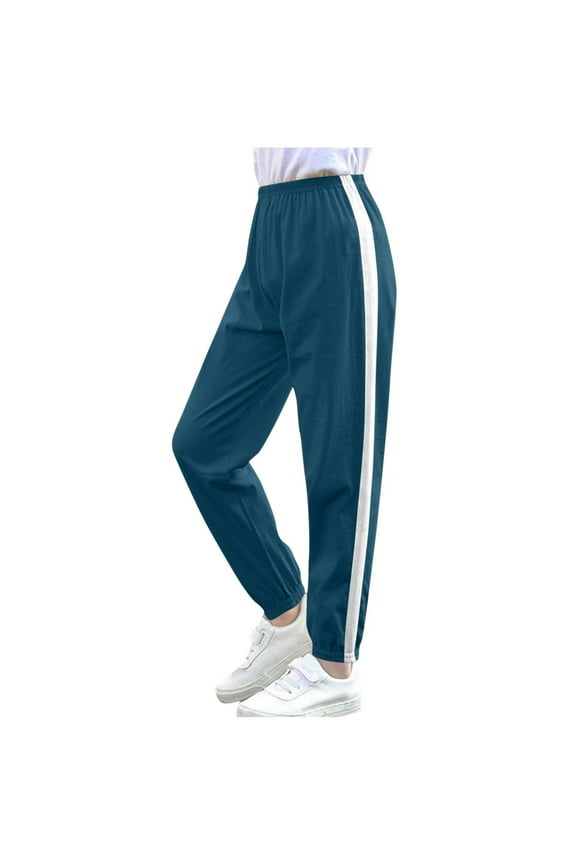 Boys & Girls' Mosquito Proof Pants 3-12 Years, Summer Bug Repellent Joggers with Elastic Waist & Cuffs, Lightweight Solid Color Ankle Pants for Kids, Outdoor Casual Sports Long Pants