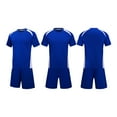 thumbnail image 1 of Paiwinds Boys Soccer Jersey Set Solid Color V Neck Short Sleeve Top And Shorts For Campus Sports Game Training, 1 of 9