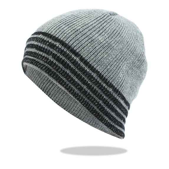 Paiwinds Color Block Knitted Hat for Women, Warm Pullover Beanie Hip Hop Skull Cap, Winter Knit Hat with Stripes