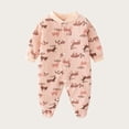thumbnail image 1 of Paiwinds Cozy Baby Girls Boys Romper Everyday V-Neck Long Sleeve Snap Closure One-Piece Jumpsuit Casual Regular Fit Sleepsuit for Newborn Infants, 1 of 6