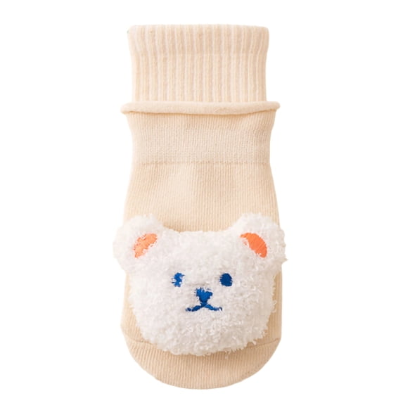Paiwinds Cute Animal Toddler Floor Socks Non-Slip Soft Plush Baby Booties For Boys Girls Winter Warm Indoor Wear