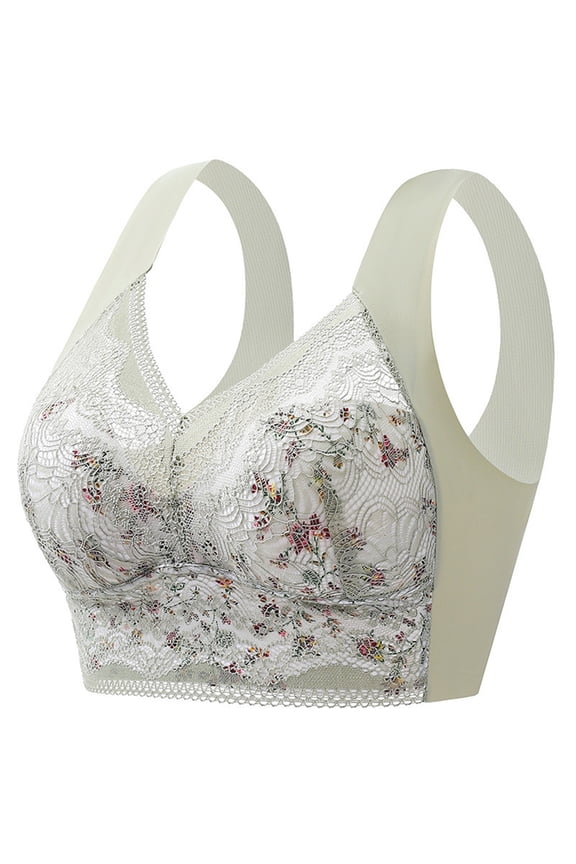 Fashion Women's Lace Solid Color Underwire Bra, Lift and Gathering Support for Everyday Sophistication, Siren Look with Comfortable Shaping for Larger Cups