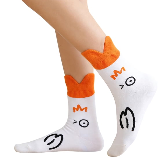 Paiwinds Funny Cartoon Goose Ankle Socks for Women Soft Cotton Low Cut Casual Crew Socks One Size
